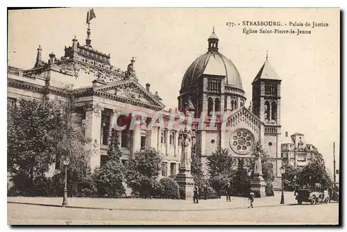 Cartes postales Strasbourg Palais de Justice Eglise Saint Pierre le Jeune