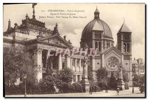 Cartes postales Strasbourg Palais de Justice Eglise St Pierre le Jeune