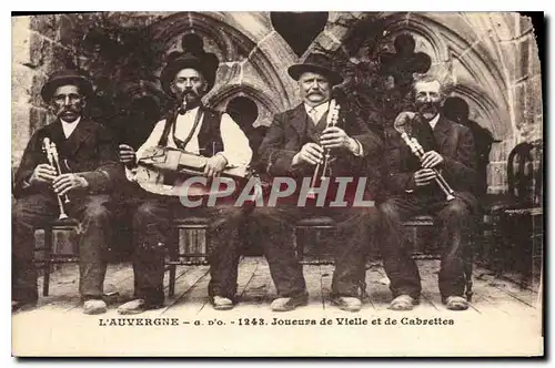 Ansichtskarte AK Folklore L'Auvergne joueurs de ville et de cabrettes