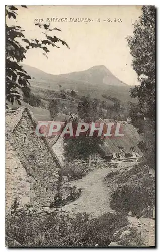 Ansichtskarte AK Folklore Paysage d'Auvergne Cheval