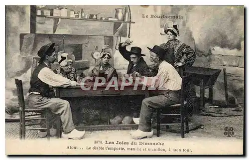 Cartes postales Folklore Le Bourbonnais les joies du Dimanche