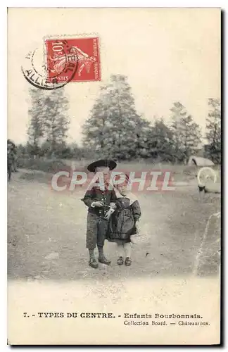 Cartes postales Folklore Types du Centre Enfants Bourbonnais