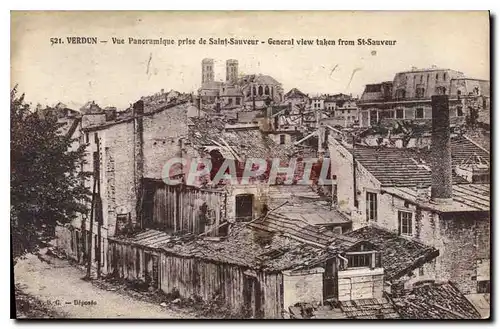 Cartes postales Militaria Verdun Vue Panoramique prise de Saint Sauveur