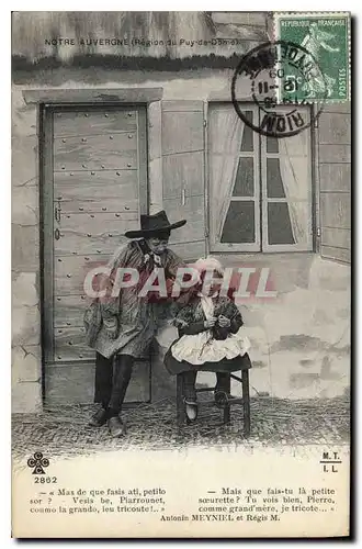 Cartes postales Folklore Notre Auvergne Region du Puy de Dome