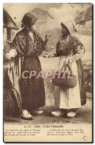 Cartes postales Folklore L'Auvergne