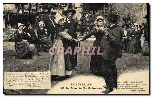 Ansichtskarte AK Folklore En Auvergne La Bourree Le Croisement