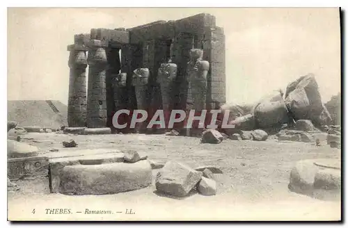 Ansichtskarte AK Egypte Egypt THEBES.- Ramaseum