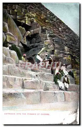 Cartes postales Egypte Egypt Entrance into the pyramid of Cheobs