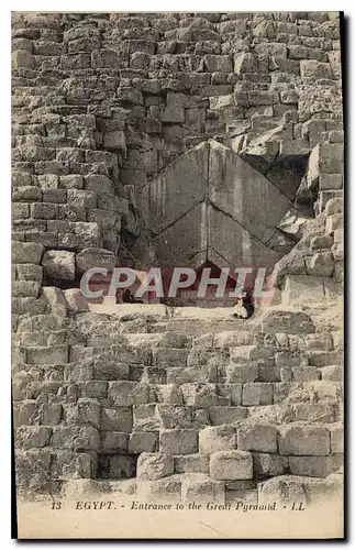 Ansichtskarte AK Egypte Egypt EGYPTE. - Entr�e de la Grande Pyramide
