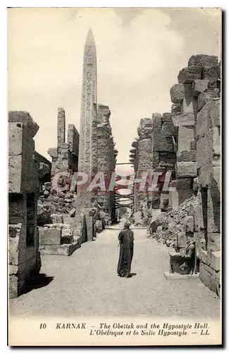 Ansichtskarte AK Egypte Egypt KARNAK. - L'Ob�lisque et la Salle Hypostyle