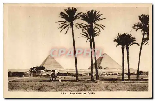 Ansichtskarte AK Egypte Egypt Pyramides de GISEH