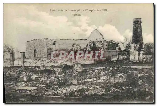 Ansichtskarte AK Militaria Bataille de la Marne(6 au 12 septembre 1914) Villotte