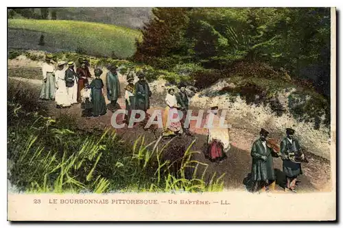 Cartes postales Folklore Le BOURBONNAIS PITTORESQUE-UN BAPT�ME
