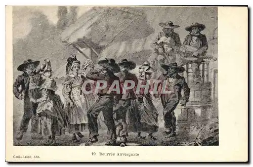 Cartes postales Folklore Bourr�e Auvergnate