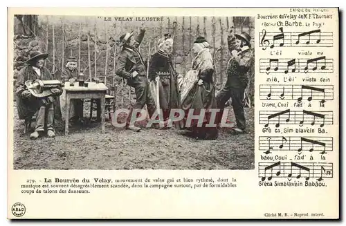 Ansichtskarte AK Folklore La Bourr�e du Velay mouvement de valse gai et bien rythm� dont la musique est souvent d