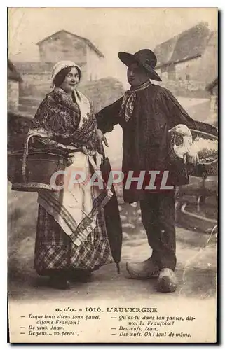 Cartes postales Folklore 1010.L'AUVERGNE