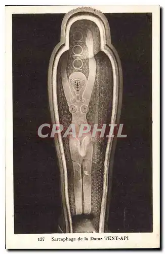 Cartes postales Egypte Egypt Sarcophage de la Dame TENT-API