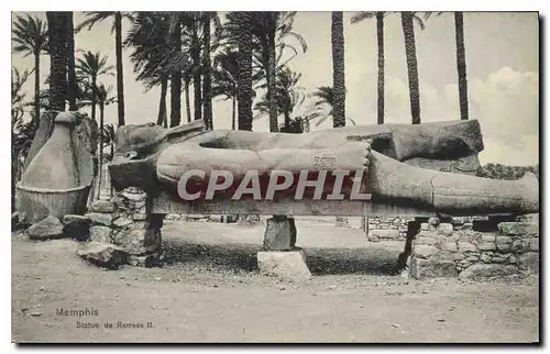 Ansichtskarte AK Egypte Egypt Memphis. Statue de Ramses II