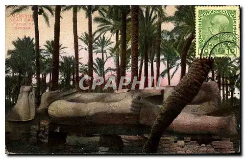 Cartes postales Egypte Egypt Memphis Near Cairo Statue of Ramses