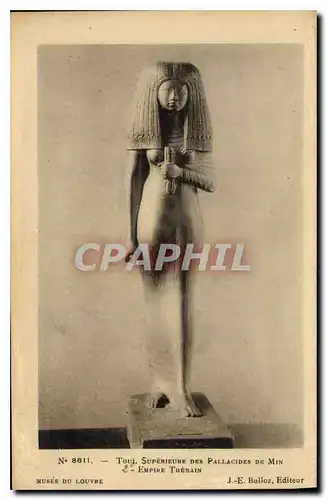 Cartes postales Egypte Egypt SUPERIEUR DES PALLACIDES DE MIN. EMPIRE THEBAIN. MUSEE DU LOUVRE