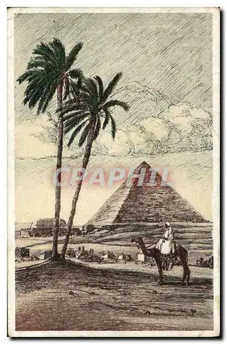 Ansichtskarte AK Egypte Egypt Cairo The Pyramids