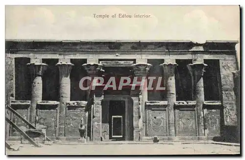 Ansichtskarte AK Egypte Egypt Temple of Edfou interior
