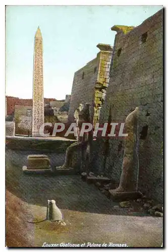 Cartes postales Egypte Egypt Louxor Obelisque et Pylone de Ramses
