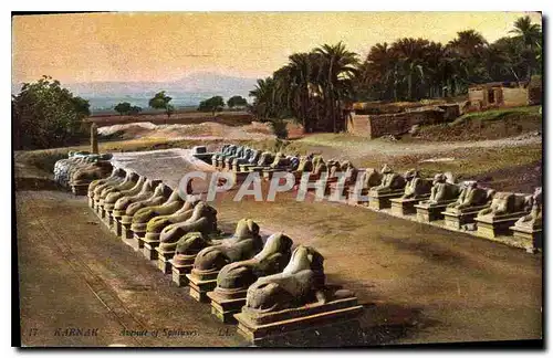 Cartes postales Egypte Egypt KARNAK - Avenue des Sphinx