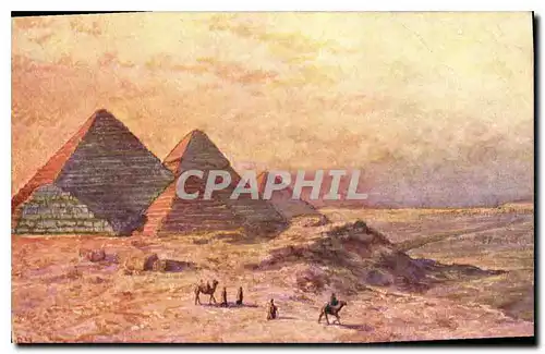 Ansichtskarte AK Egypte Egypt Cairo Pyramids