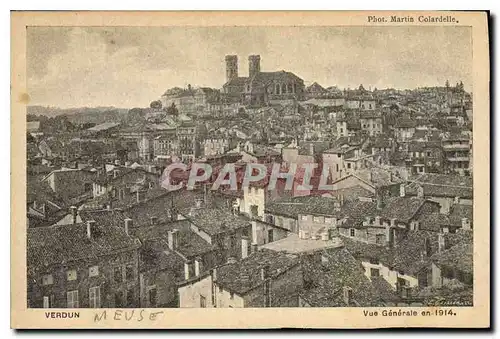 Cartes postales Militaria Verdun Vue G�n�rale en 1914