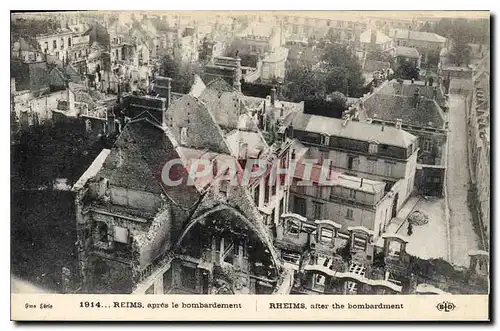 Ansichtskarte AK Militaria 1914 REIMS  apr�s le bombardement