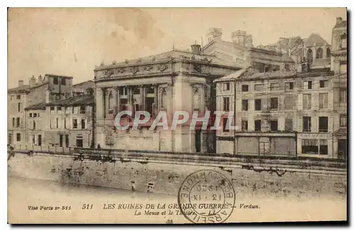 Ansichtskarte AK Militaria LES RUINES DE LA GRANDE GUERRE. La Meuse et le Th��tre