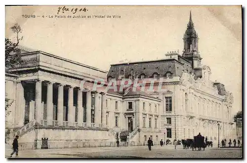 Cartes postales TOURS - Le Palais de Justice et l'Hotel de Ville