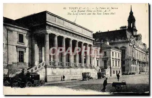 Cartes postales TOURS - Le Palais de Justice et le Nouvel Hotel de Ville