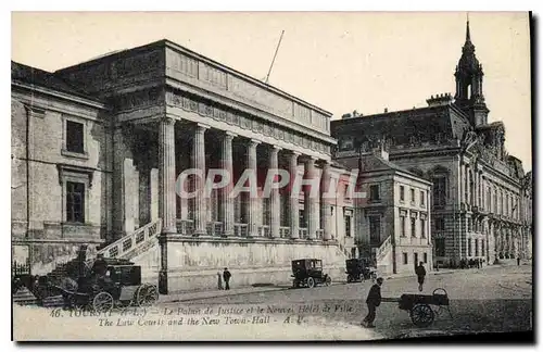 Cartes postales TOURS - Le Palais de Justice et le Nouvel Hotel de Ville