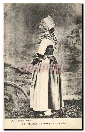 Cartes postales Folklore L'Hirondelle. Paris - Costume d'ORCIVAL