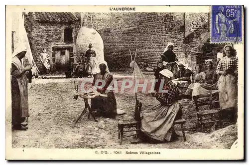 Cartes postales Folklore Sc�nes Villageoises Auvergne