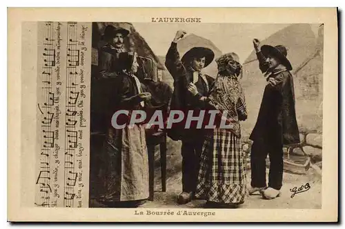 Cartes postales Folklore La Bourr�e d'Auvergne