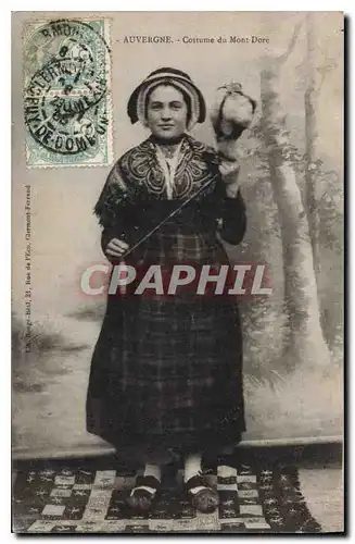 Cartes postales Folklore AUVERGNE. - Costume du Mont Dore