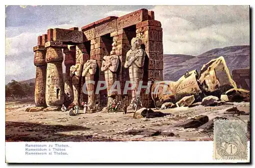 Ansichtskarte AK Egypte Egypt Ramesseum � Thebes
