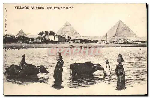 Ansichtskarte AK Egypte Egypt VILLAGE AUPRES DES PYRAMIDES