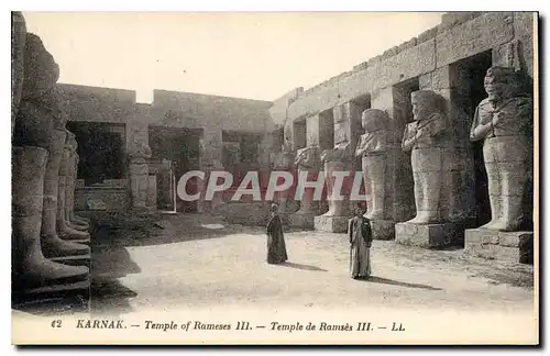 Ansichtskarte AK Egypte Egypt Temple de Rams�s III