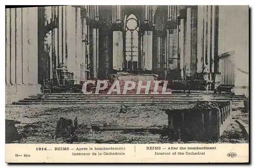 Ansichtskarte AK Militaria 1914 REIMS Après le bombardement Intérieur de la Cathedrale