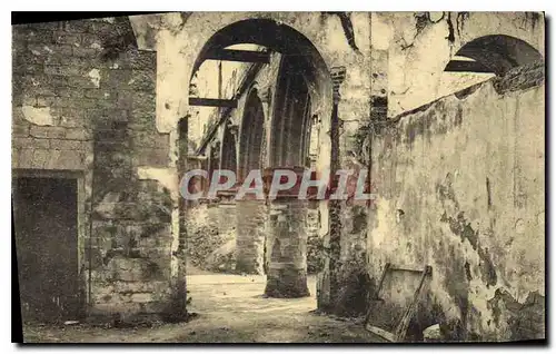 Cartes postales Militaria Ruines de Louvain Université Vue vers la salle des Pas-Perdus