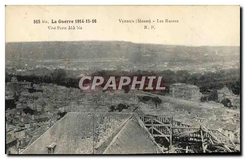 Ansichtskarte AK Militaria Le Guerre 1914-15-16 VERDUN Meuse Les Ruines