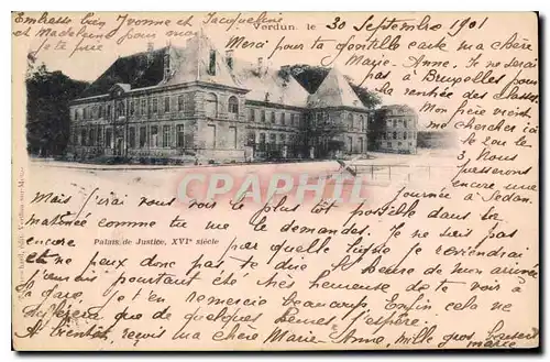 Ansichtskarte AK VERDUN Palais de Justice XVIe si�cle