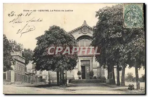 Cartes postales VERVINS Le Palais de Justice