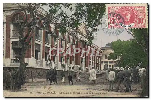 Cartes postales Senegal DAKAR le Palais de Justice le jour de l'inauguration TOP