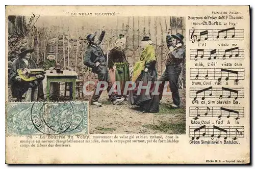 Ansichtskarte AK Folklore La Bourr�e de Velay  mouvement de valse gaie et bien rythm�  dont la musique est souven