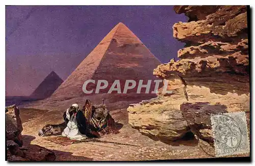 Ansichtskarte AK Egypt Egypt  Les Pyramides de Gizeh